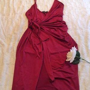 Tie Front Spaghetti strap wrap Dress